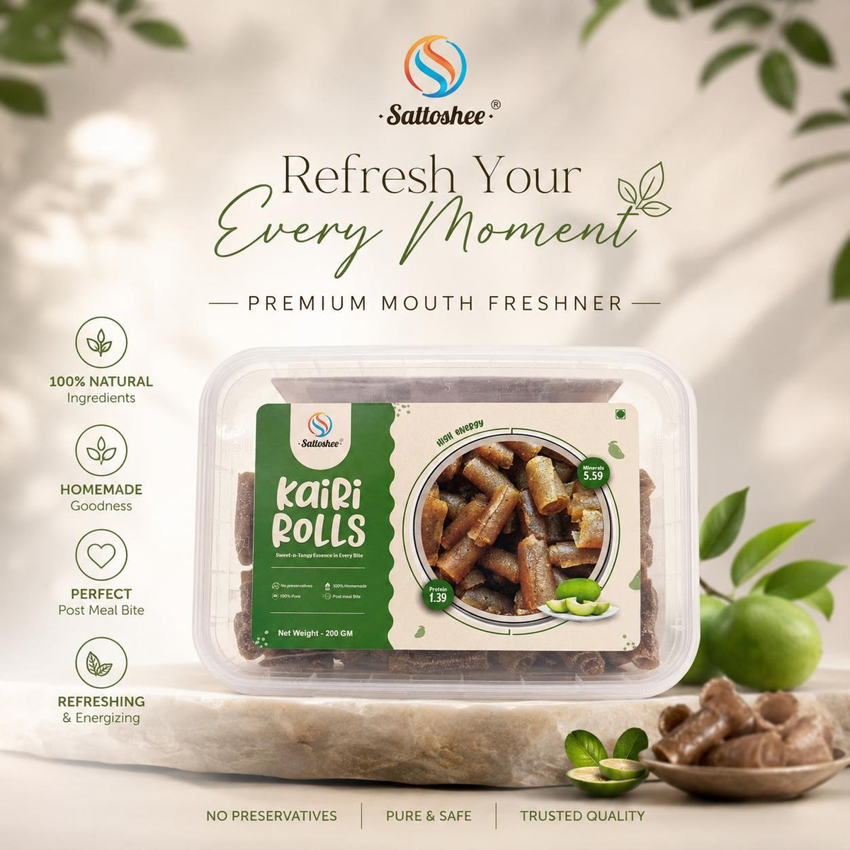 Sattoshee Kairi Rolls – Sweet & Tangy Mango Treat
