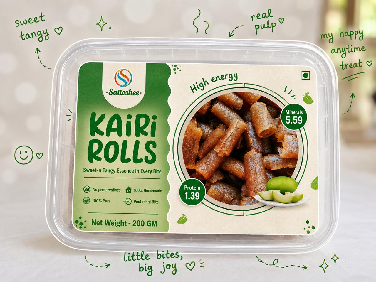 Sattoshee Kairi Rolls – Sweet & Tangy Mango Treat