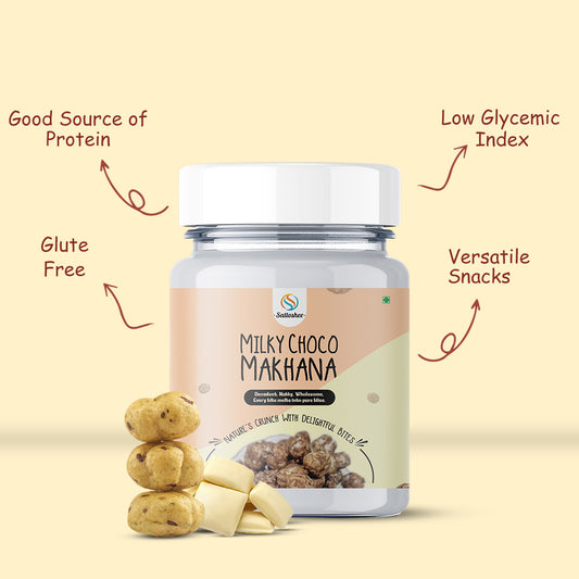 Sattoshee Milky Choco Makhana – Guilt-Free Crunch with Chocolate Delight