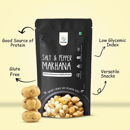 Sattoshee Salt & Pepper Makhana – Classic Crunch with a Twist