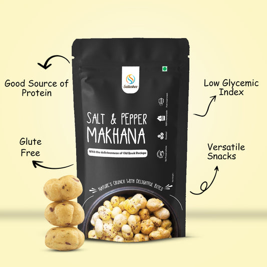 Sattoshee Salt & Pepper Makhana – Classic Crunch with a Twist