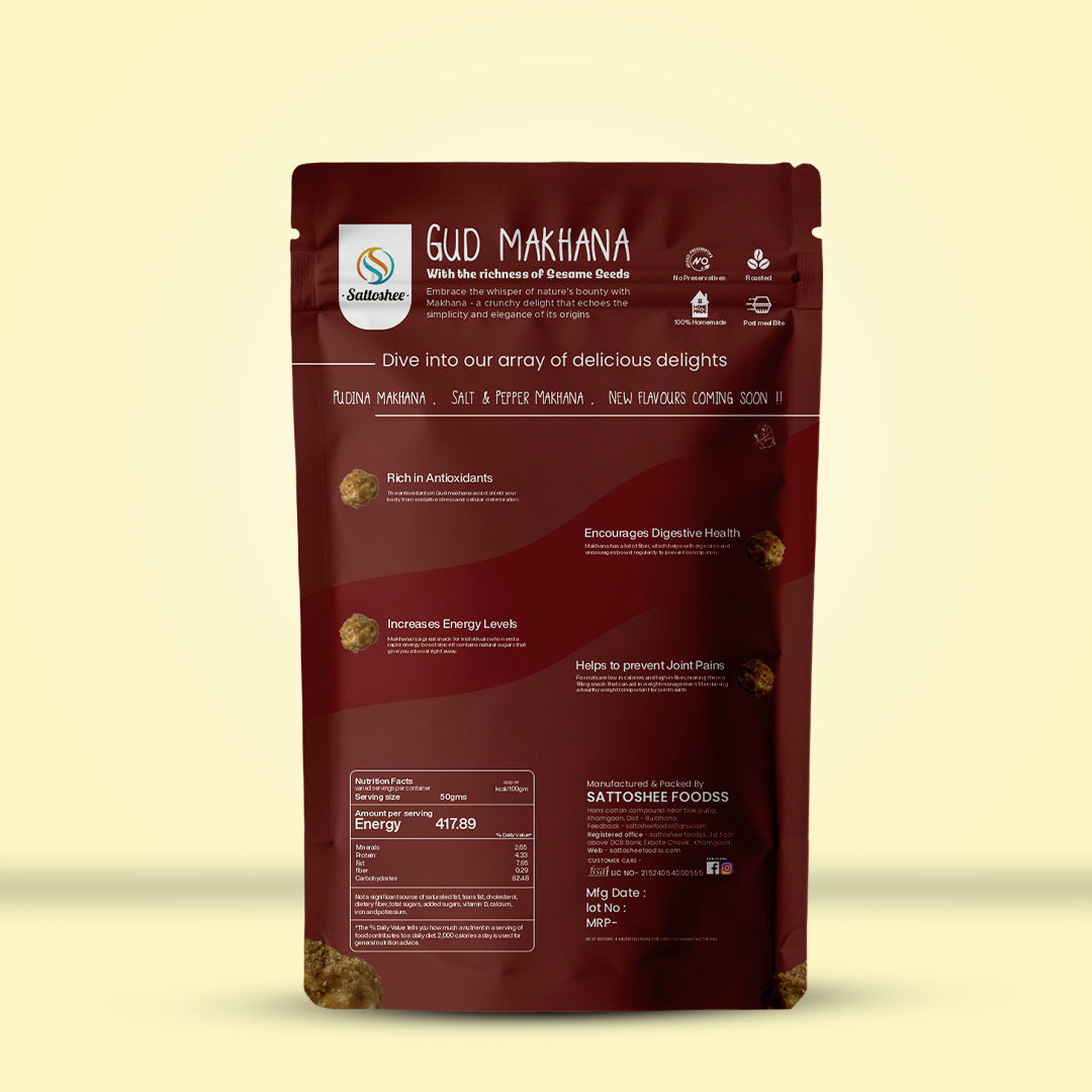 Sattoshee Gud Makhana – Sweet Crunch with Natural Goodness